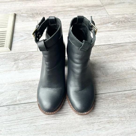 KG KURT GEIGER Sebastian Black Leather Buckle Ankle Boots Made in Spain - Picture 3 of 12